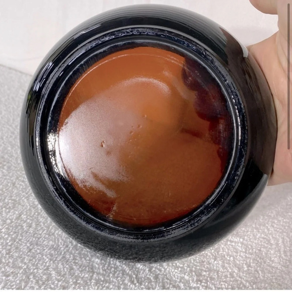 Vintage 1970s Brown Dark Glass Ashtray Trinket  Dish Heavy - Picture 3 of 10